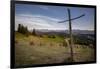 Hay stooks in foothills of Carpathian Mountains on outskirts of Bukowina Tatrzanska village, Southe-Jeremy Bright-Framed Photographic Print