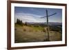 Hay stooks in foothills of Carpathian Mountains on outskirts of Bukowina Tatrzanska village, Southe-Jeremy Bright-Framed Photographic Print