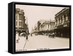 Hay Street in Perth, Western Australia-null-Framed Stretched Canvas