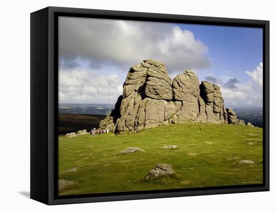 Hay Tor Rocks, Dartmoor, Devon, England, United Kingdom-David Hughes-Framed Stretched Canvas