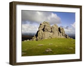 Hay Tor Rocks, Dartmoor, Devon, England, United Kingdom-David Hughes-Framed Photographic Print