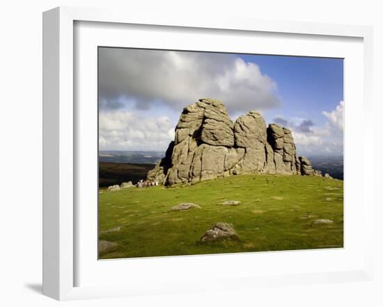 Hay Tor Rocks, Dartmoor, Devon, England, United Kingdom-David Hughes-Framed Photographic Print