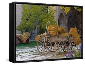 Hay Wagon with Ancient Tools, Caravanserai, Turkey-Joe Restuccia III-Framed Stretched Canvas