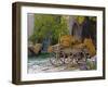 Hay Wagon with Ancient Tools, Caravanserai, Turkey-Joe Restuccia III-Framed Photographic Print