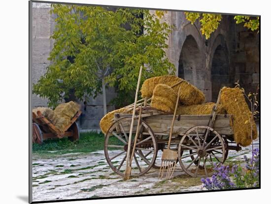 Hay Wagon with Ancient Tools, Caravanserai, Turkey-Joe Restuccia III-Mounted Photographic Print