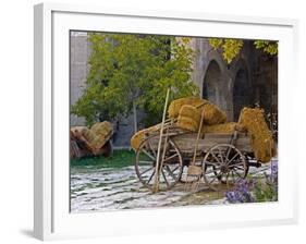 Hay Wagon with Ancient Tools, Caravanserai, Turkey-Joe Restuccia III-Framed Photographic Print