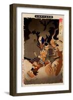 Hayata Killing a Nue, Thirty-Six Transformations-Yoshitoshi Tsukioka-Framed Giclee Print