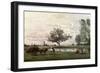 Haycart Beside a River-Jean-Baptiste-Camille Corot-Framed Giclee Print