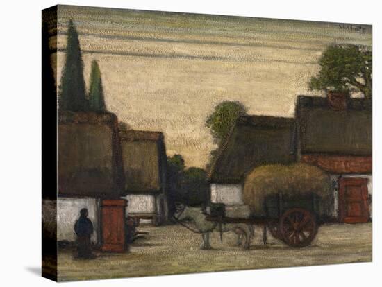 Haycart (Oil on Canvas)-Jacobs Smits-Stretched Canvas