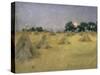 Haycocks and Sun-Norman Garstin-Stretched Canvas