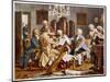 Haydn and Companions Perform a String Quartet at the Esterhazy Home Hungary-null-Mounted Art Print