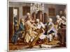 Haydn and Companions Perform a String Quartet at the Esterhazy Home Hungary-null-Mounted Art Print