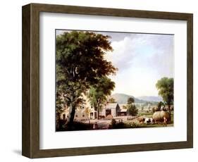 Haying at Jones Inn, 1854-George Henry Durrie-Framed Giclee Print