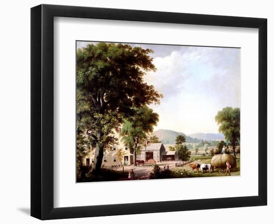 Haying at Jones Inn, 1854-George Henry Durrie-Framed Giclee Print