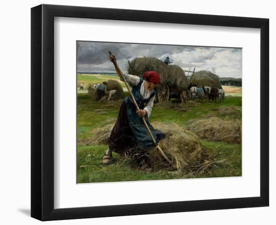 Haying Scene, 1884-Julien Dupre-Framed Giclee Print