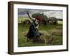 Haying Scene, 1884-Julien Dupre-Framed Giclee Print