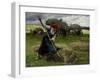 Haying Scene, 1884-Julien Dupre-Framed Giclee Print