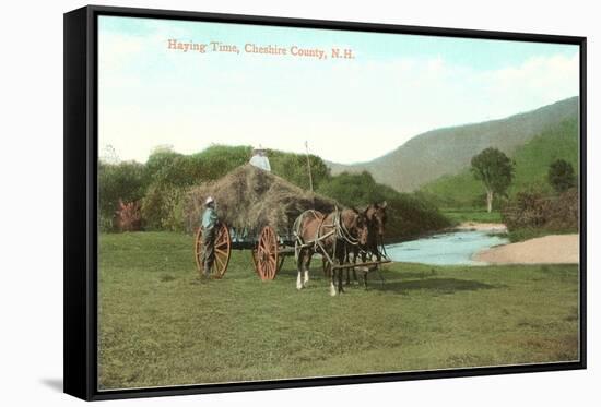 Haying Time, Cheshire County, New Hampshire-null-Framed Stretched Canvas