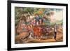 Haying Time-Currier & Ives-Framed Art Print