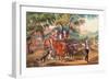 Haying Time-Currier & Ives-Framed Art Print