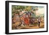 Haying Time-Currier & Ives-Framed Art Print