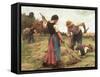 Haymaking, 1880-Julien Dupré-Framed Stretched Canvas