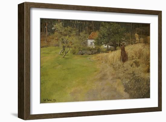 Haymaking, 1889-Fritz Thaulow-Framed Giclee Print