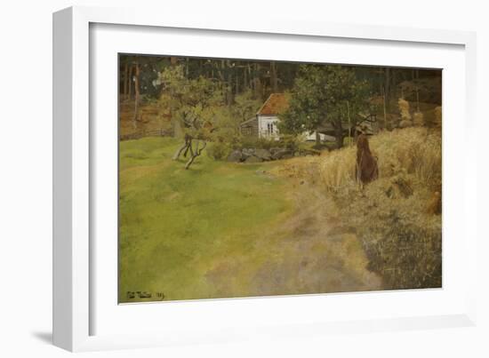 Haymaking, 1889-Fritz Thaulow-Framed Giclee Print