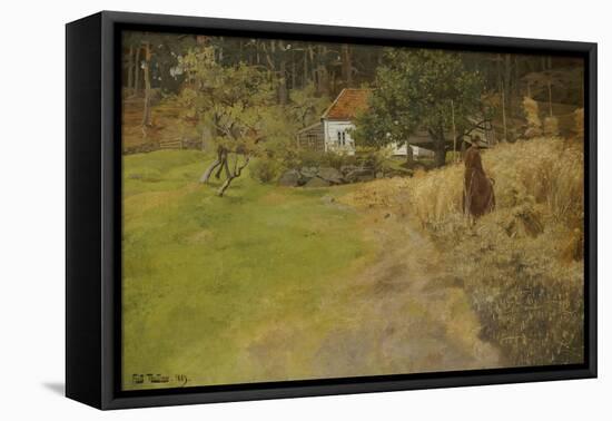 Haymaking, 1889-Fritz Thaulow-Framed Stretched Canvas