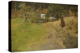Haymaking, 1889-Fritz Thaulow-Stretched Canvas