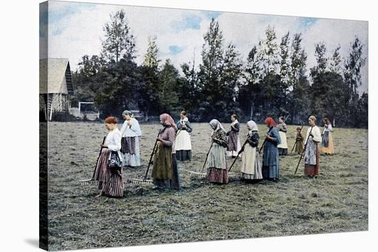 Haymaking around Moscow, Russia, C1890-Gillot-Stretched Canvas