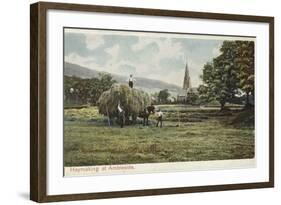 Haymaking at Ambleside, Lake District-null-Framed Photographic Print