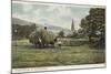 Haymaking at Ambleside, Lake District-null-Mounted Photographic Print