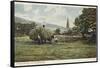 Haymaking at Ambleside, Lake District-null-Framed Stretched Canvas