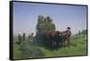 Haymaking, Auvergne-Rosa Bonheur-Framed Stretched Canvas