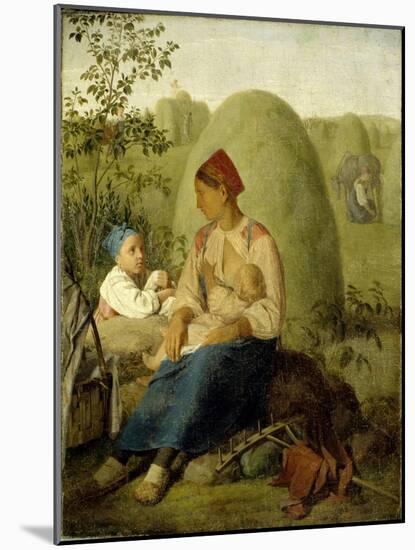 Haymaking, before 1827-Alexei Gavrilovich Venetsianov-Mounted Giclee Print