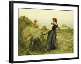 Haymaking; Fenaison-Julien Dupre-Framed Giclee Print