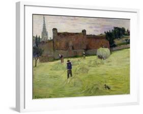 Haymaking in Brittany, 1888-Paul Gauguin-Framed Giclee Print