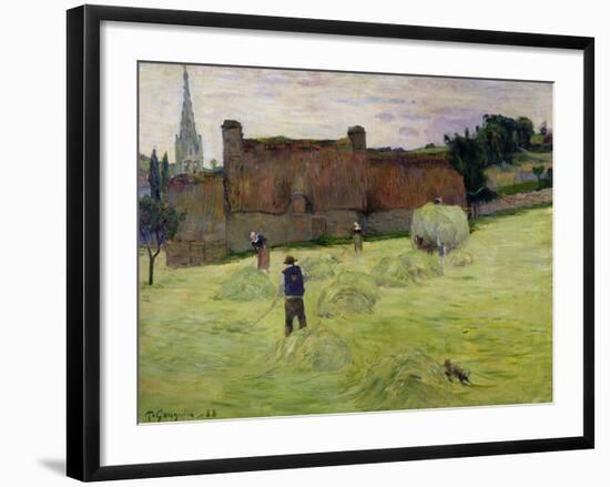 Haymaking in Brittany, 1888-Paul Gauguin-Framed Giclee Print