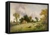 Haymaking in Hampshire-James Edwin Meadows-Framed Stretched Canvas