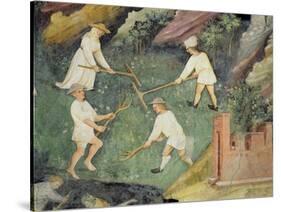 Haymaking in the Month of June, Detail (Fresco)-Maestro Venceslao-Stretched Canvas