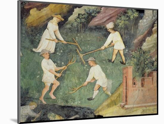 Haymaking in the Month of June, Detail (Fresco)-Maestro Venceslao-Mounted Premium Giclee Print