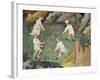 Haymaking in the Month of June, Detail (Fresco)-Maestro Venceslao-Framed Giclee Print