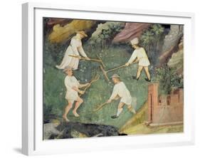 Haymaking in the Month of June, Detail (Fresco)-Maestro Venceslao-Framed Giclee Print