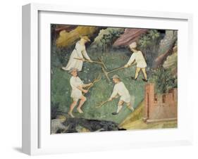 Haymaking in the Month of June, Detail (Fresco)-Maestro Venceslao-Framed Giclee Print