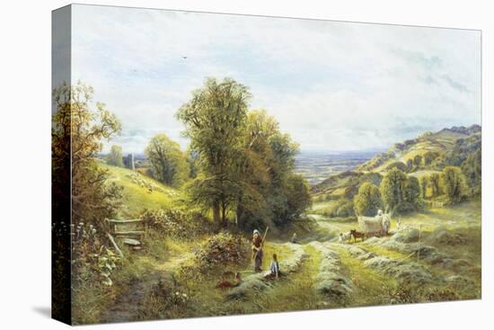 Haymaking near Sedlescombe, Sussex-Alfred Augustus Glendenning-Stretched Canvas