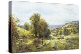 Haymaking near Sedlescombe, Sussex-Alfred Augustus Glendenning-Stretched Canvas