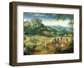 Haymaking, Possibly the Months of June and July, 1565-Pieter Bruegel the Elder-Framed Giclee Print