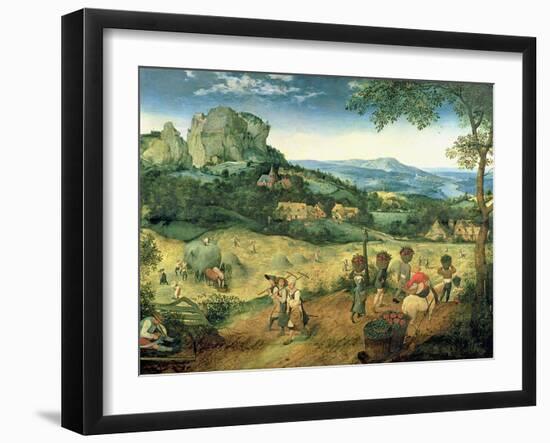 Haymaking, Possibly the Months of June and July, 1565-Pieter Bruegel the Elder-Framed Giclee Print
