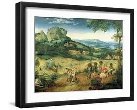 Haymaking, Possibly the Months of June and July, 1565-Pieter Bruegel the Elder-Framed Giclee Print